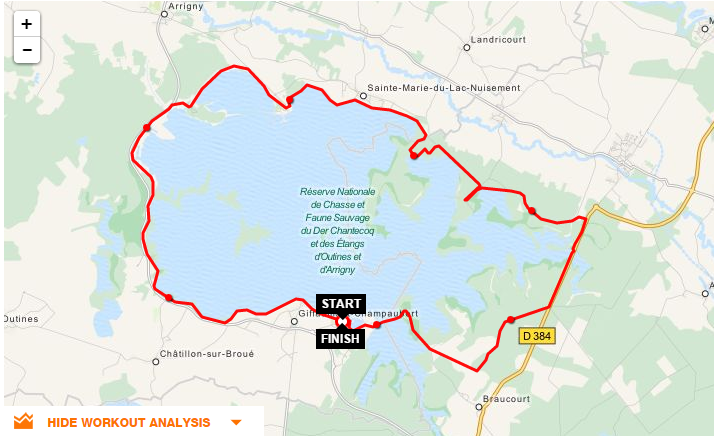Parcours Tour du lac du Der