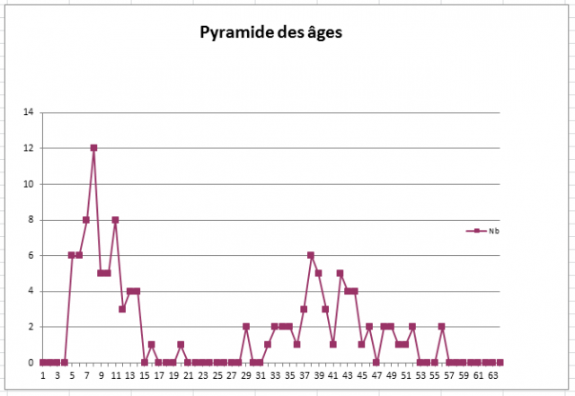Pyramide des âges en 2014