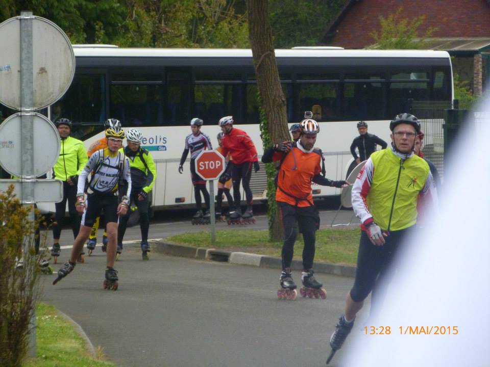 TransOise Roller 2015 Pause repas au 3/4 du parcours