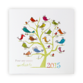 Carte voeux 2015 arbre et oiseaux